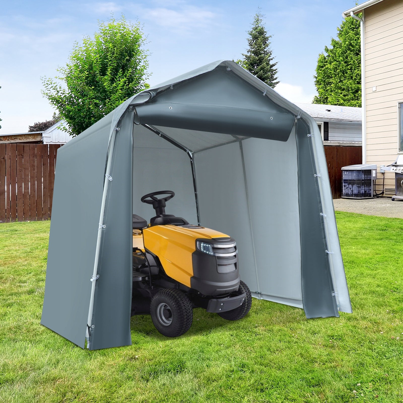 STORAGE TENT 2.4*2.4M GARAGE TENT WATERPROOF OUTDOOR STORAGE SHED Length 2.4 m