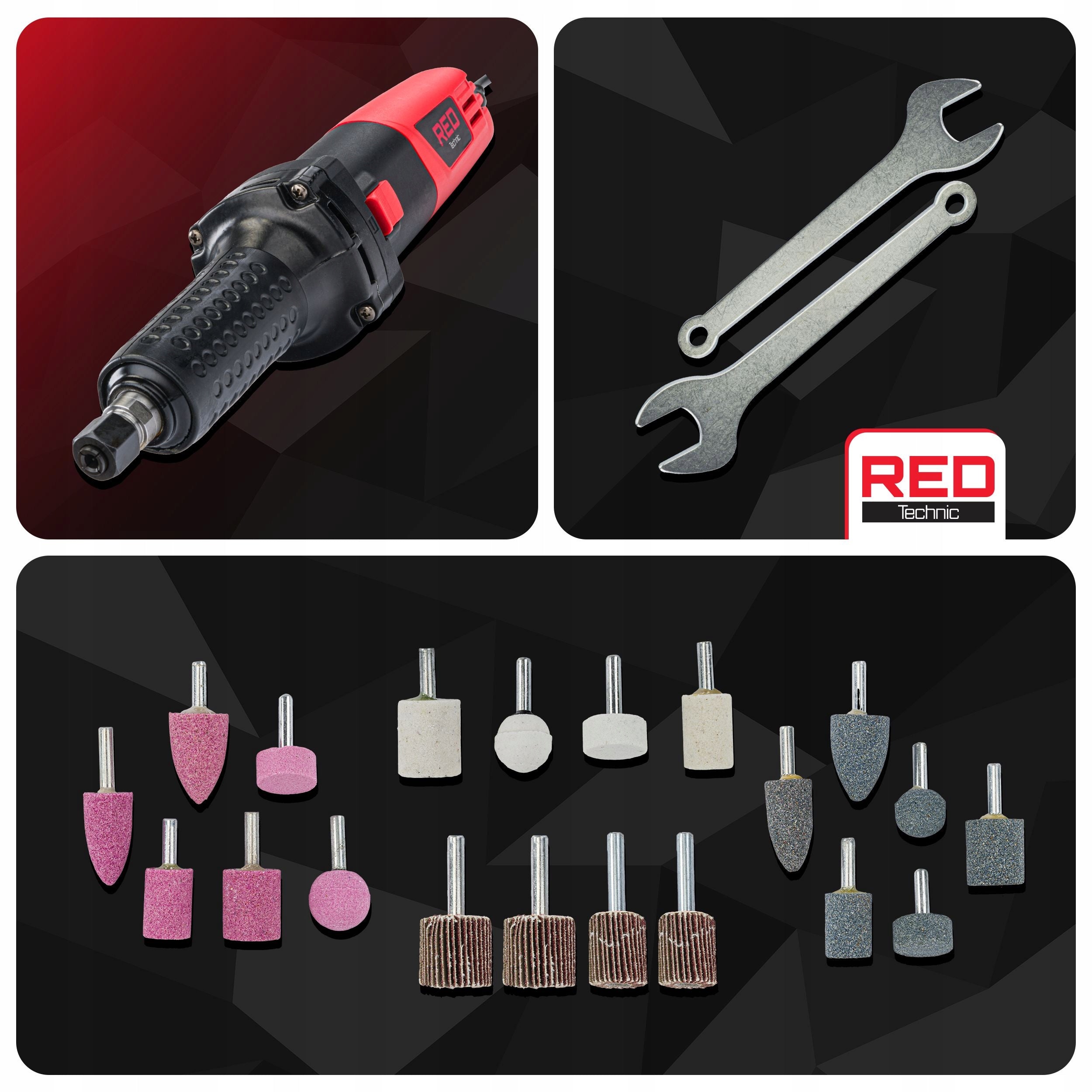 STRAIGHT FINGER SHANK GRINDER 6MM MILLING MACHINE 1500W ADJUSTABLE 27000RPM Maximum power 1500 W