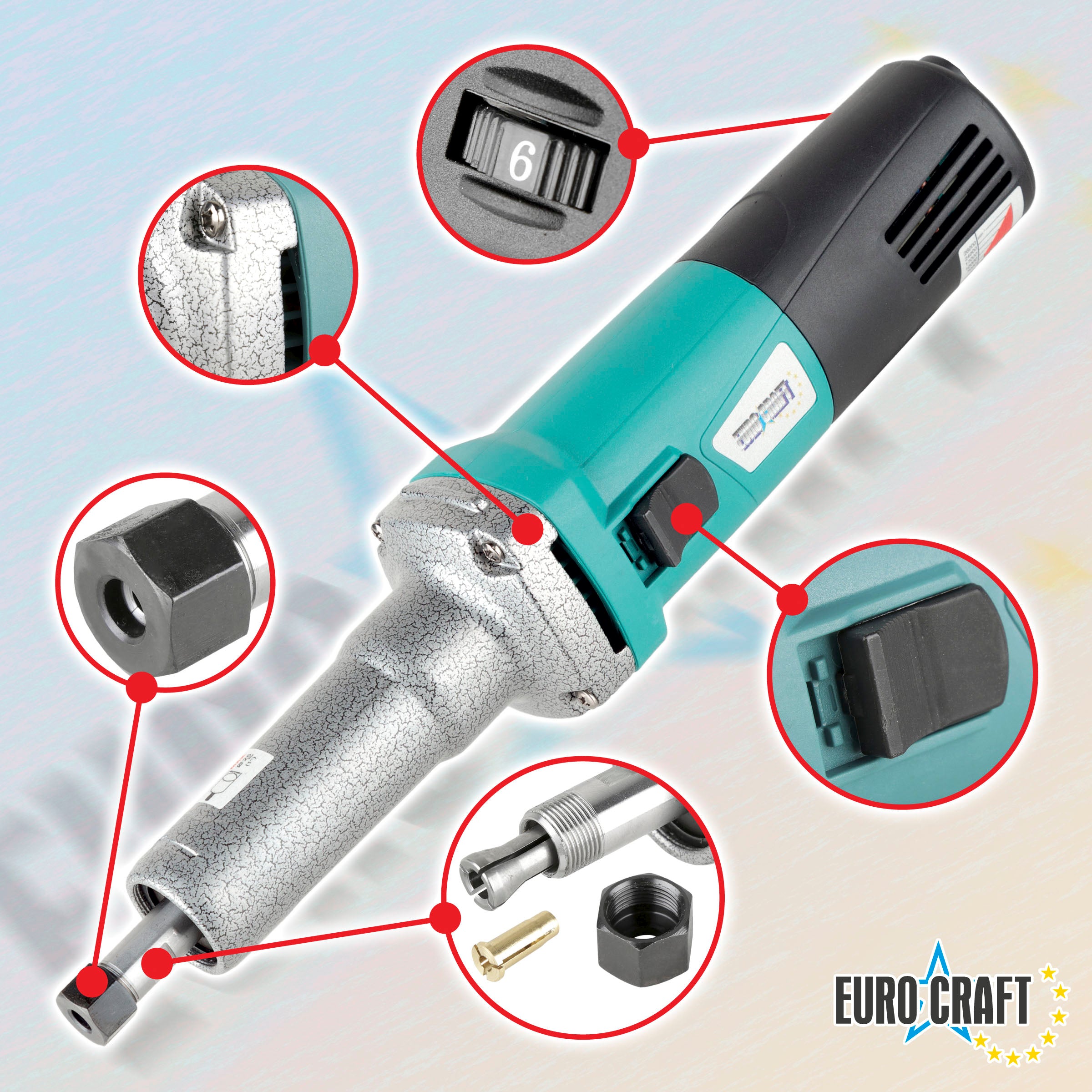 STRAIGHT GRINDER SHANK FINGER MILLING MACHINE REGULATION.ROTATION CUTTER SHANK Brand Euro Craft