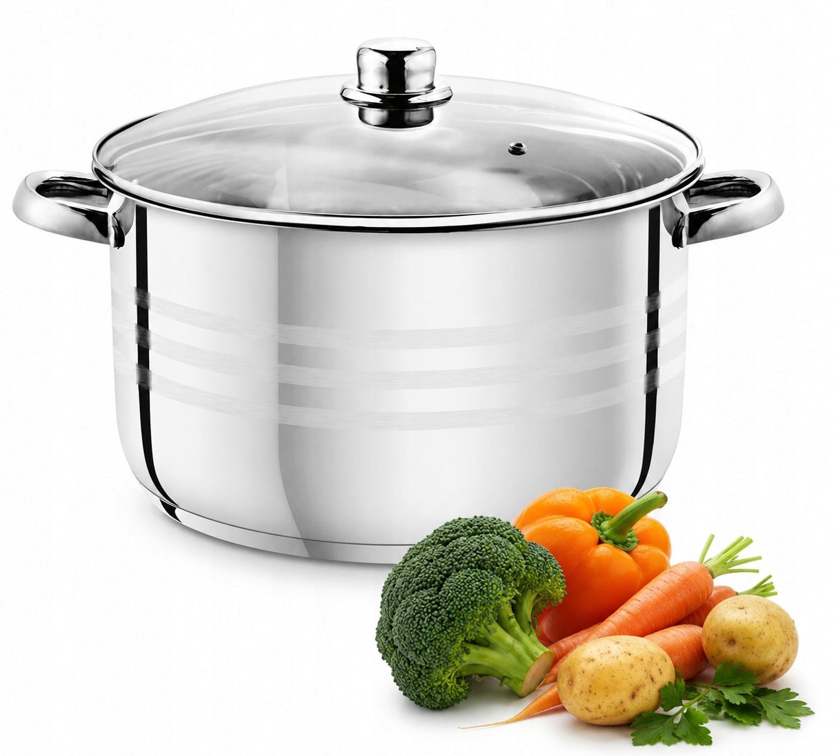 STRAIGHT POT Steel 12 L Gastronomic LARGE Tadar INDUCTION GAS
