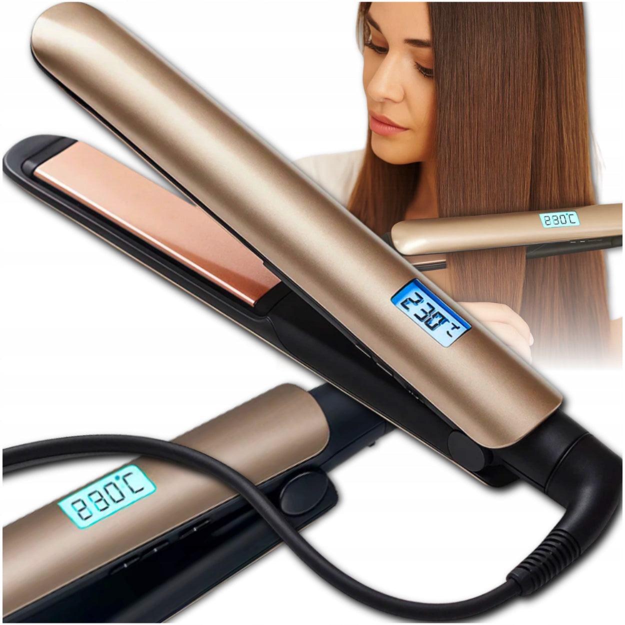 STRAIGHTENER FOR DAMAGED HAIR KERATIN CERAMIC 46W DISPLAY