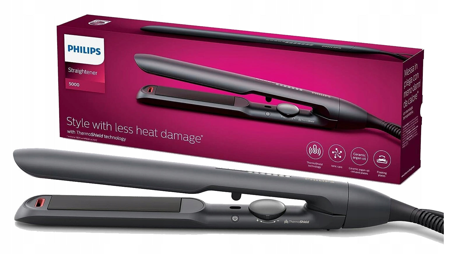 STRAIGHTENER PHILIPS BHS510/00 THERMOSHIELD WITH IONIZATION FUNCTION + COVER Manufacturer code PROSTOWNICA JONIZUJĄCA z etui żaroodpornym