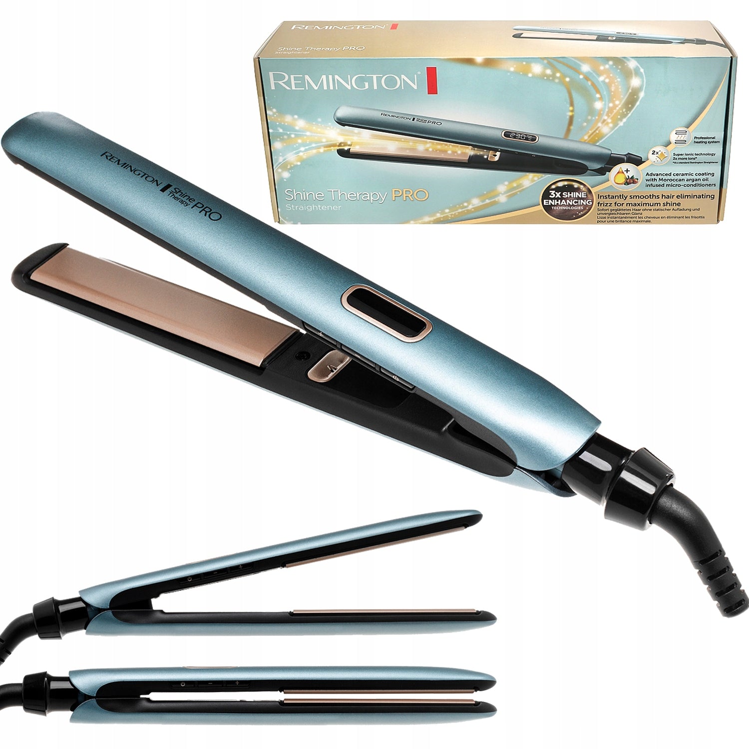 STRAIGHTENER REMINGTON S9300 DOUBLE IONIZATION 150-230° Shine Therapy Pro