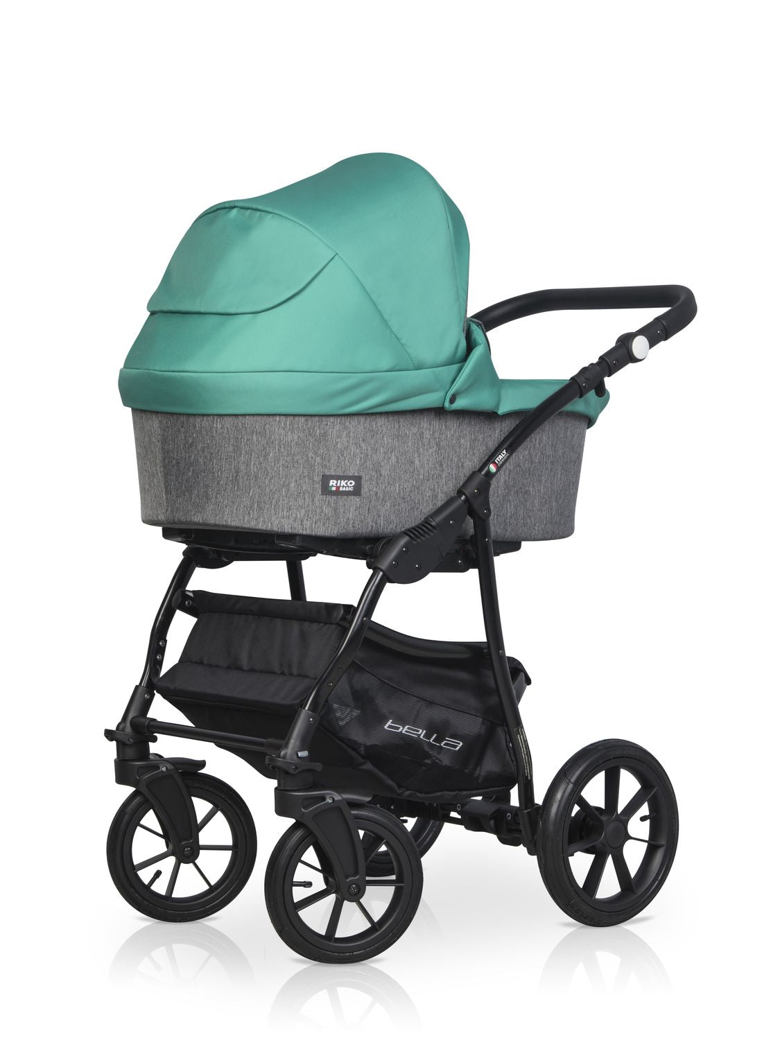 STROLLER 2IN1 CHILDREN BELLA RIKO BASIC PUMPED WHEELS WARMER BAG SET Stroller weight 10.5 kg