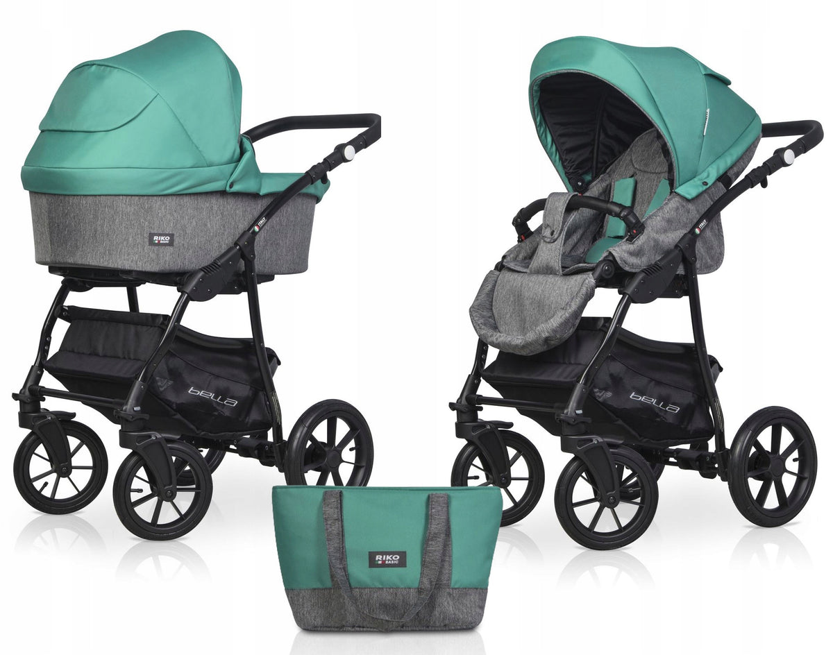 STROLLER 2IN1 CHILDREN BELLA RIKO BASIC PUMPED WHEELS WARMER BAG SET