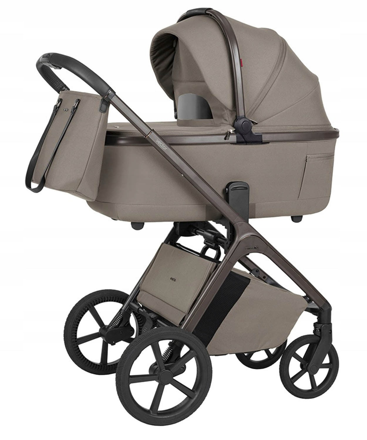 STROLLER + FOLDING GONDOLA SET LARGE WHEELS 0-22 KG Carrello VECTOR Brand Carrello