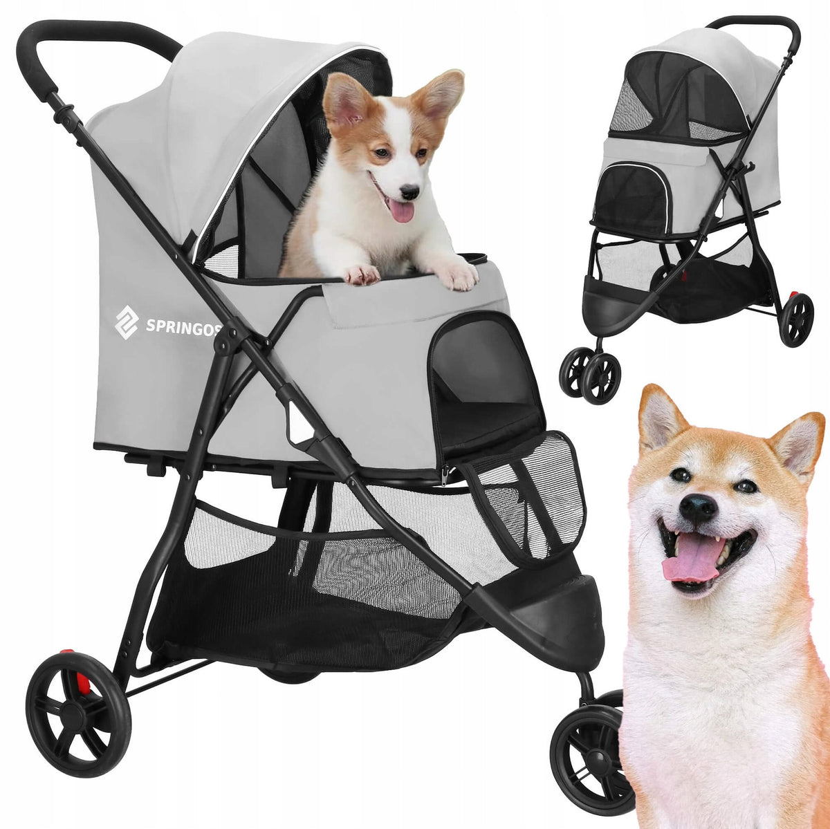 STROLLER FOR SMALL MEDIUM CAT DOG TRANSPORTER 15kg STROLLER Manufacturer code PA0306
