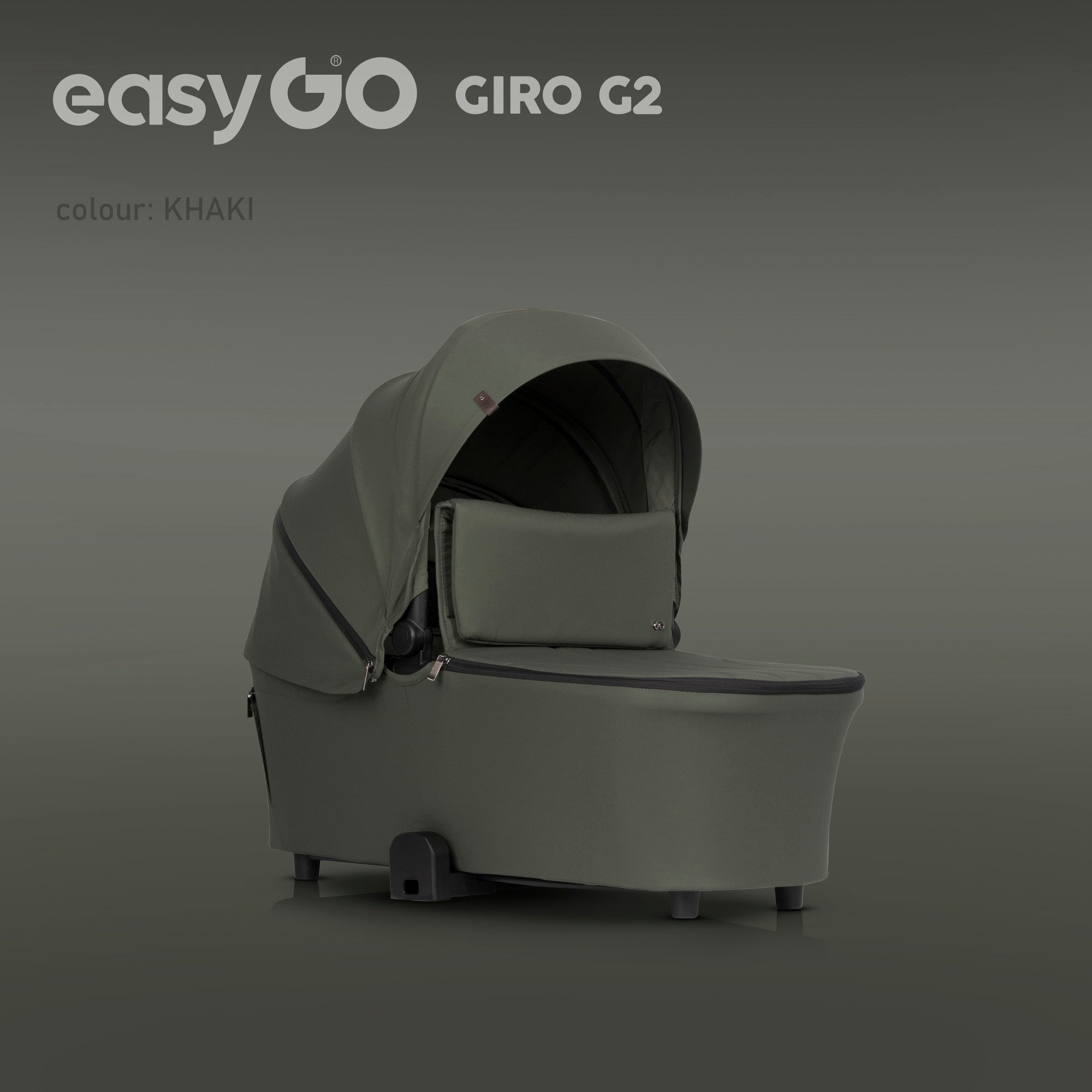 STROLLER + GONDOLA BAG RETRACTABLE SEAT 3in1 LARGE WHEELS 0-22KG Manufacturer code W/EA/GIRO/G2/2W1/KH