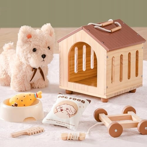 STROLLER LEARNING TO WALK WOODEN PUSHER FOR KIDS TOY DOG Brand no brand
