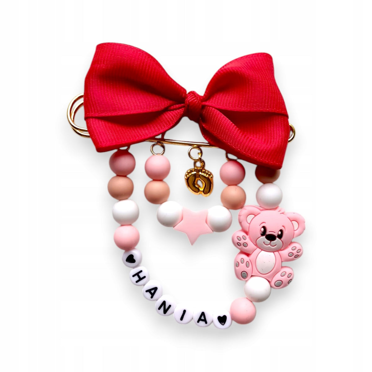 STROLLER PENDANT WITH NAME FOR GIRL BEAR 1