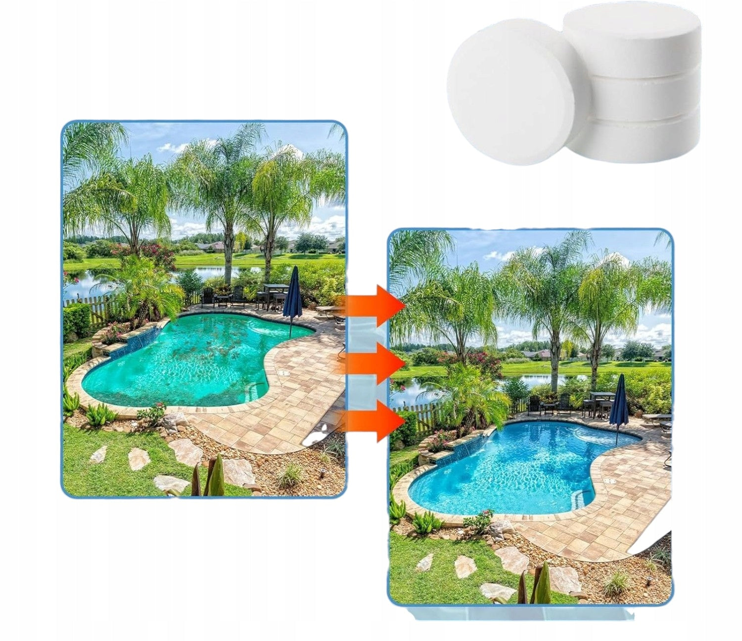 STRONG ACTIVE OXYGEN for swimming pool jacuzzi spa WITHOUT CHLORINE 1kg tablets 50x20g Manufacturer code AKTYWNY TLEN 1KG DO BASENU JACUZZI SPA