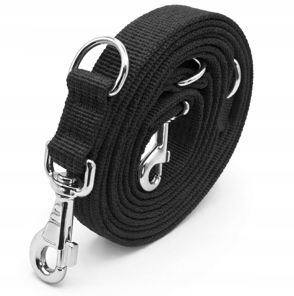 STRONG ADJUSTABLE LEASH FOR BIG DOG DETACHABLE FOR TRAINING DURABLE 3m Manufacturer code SMYCZ.PRZEP.BIG.BLACK.3