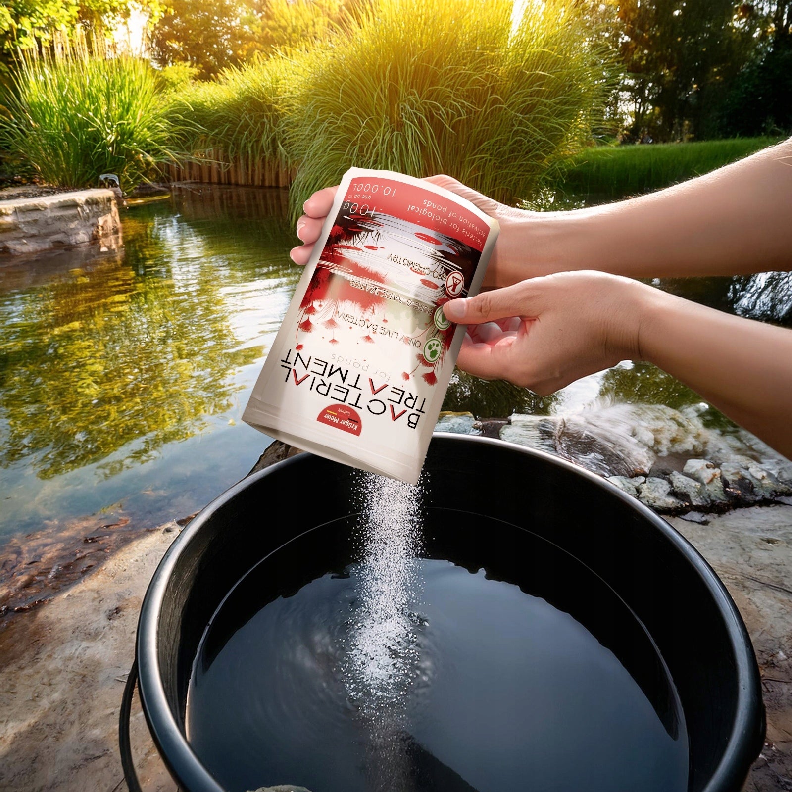 STRONG BACTERIA FOR POND 100G - KRUGER MEIER BACTERIAL TREATMENT Manufacturer code BAKTERIE DO OCZKA WODNEGO KRUGER MEIER 100g