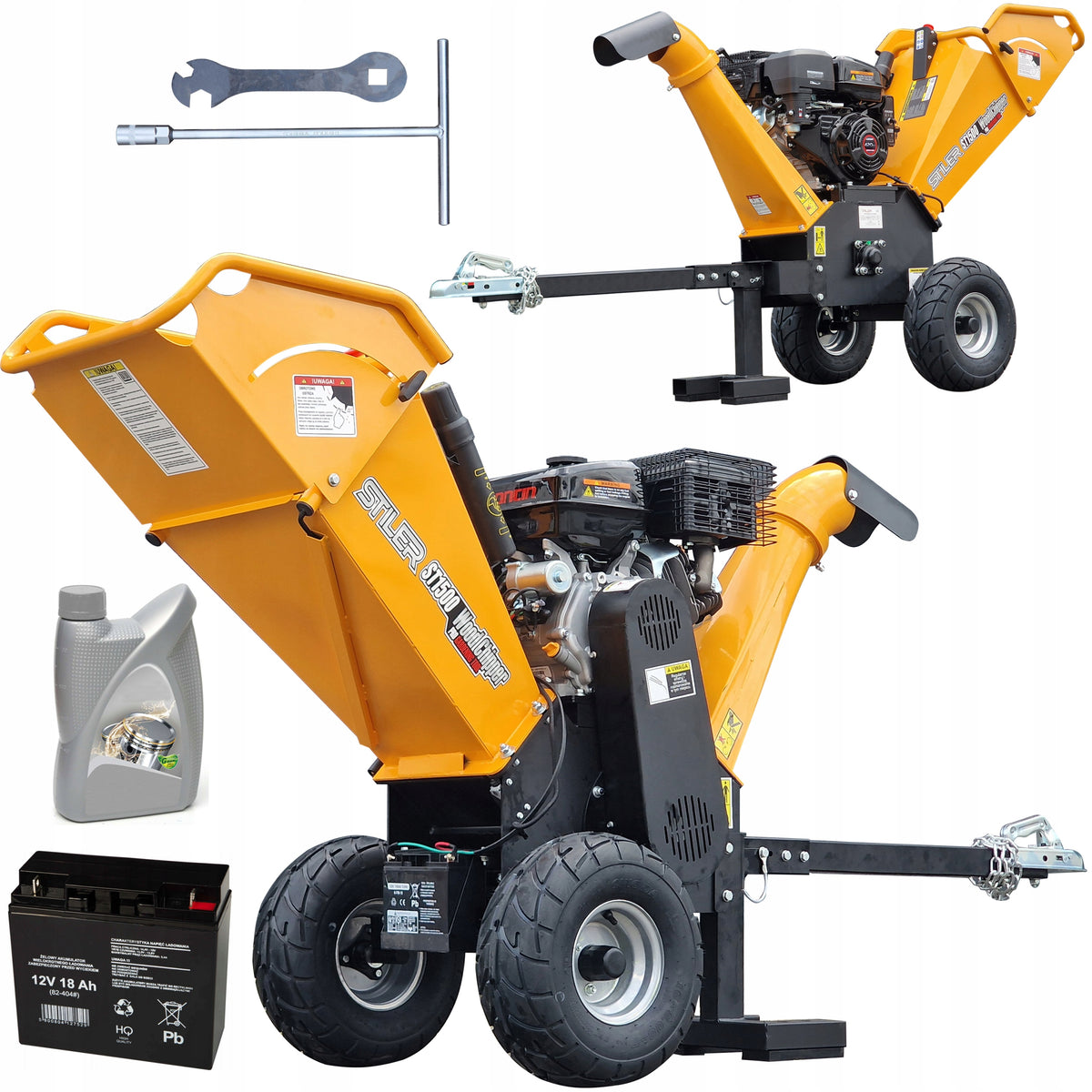 STRONG CHIPPER COMBUSTION SHREDDER FOR WOOD BRANCHES STILER 15KM NOT CEDARUS