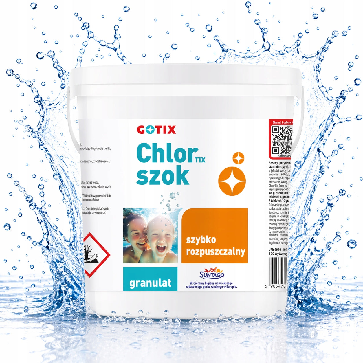 STRONG CHLORINE SHOCK 5KG FOR POOL JACUZZI SPA granules POOL CHEMISTRY Manufacturer code CHL-TIX-SZOK-5