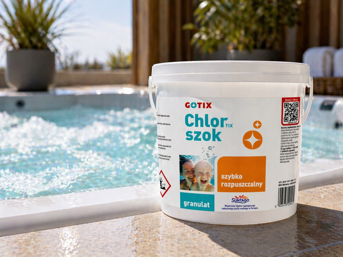 STRONG CHLORINE SHOCK 5KG FOR POOL JACUZZI SPA granules POOL CHEMISTRY Volume 5 l