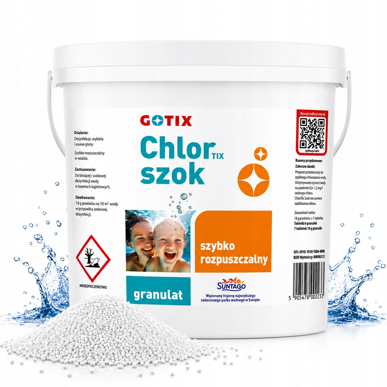 STRONG CHLORINE SHOCK 5KG FOR POOL JACUZZI SPA granules POOL CHEMISTRY