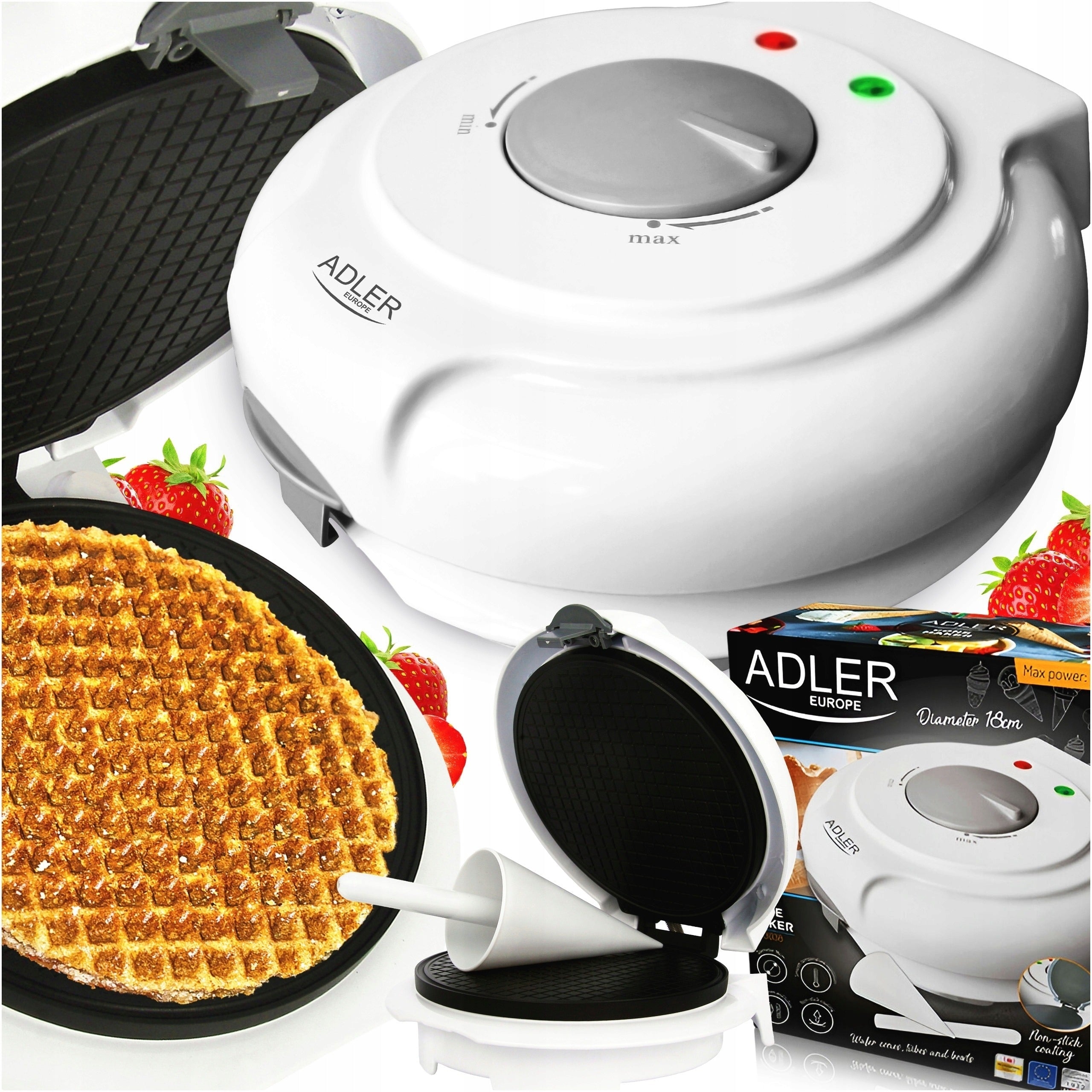 STRONG CONES TUBE WAFER MAKER PROFESSIONAL WAFER 1500W WHITE