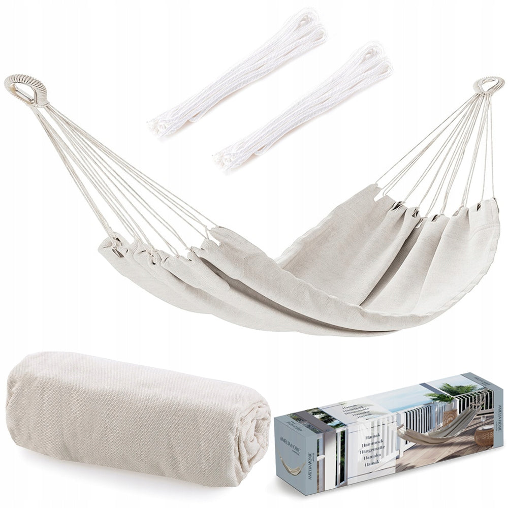 STRONG GARDEN HAMMOCK HIKING SWING REINFORCED 150kg 240cm + LINKS