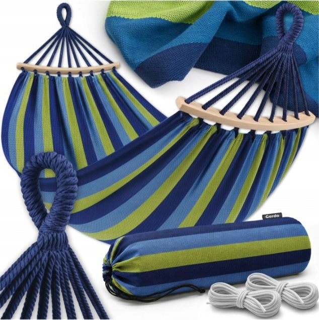 STRONG GARDEN HAMMOCK HIKING SWING REINFORCED 150kg 240cm