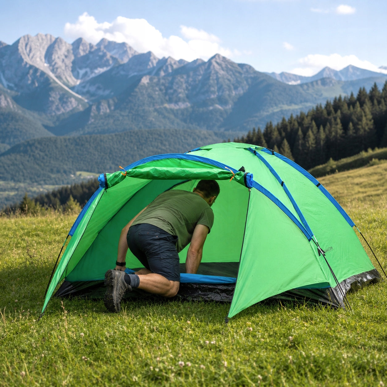 STRONG GARDEN TENT HIKING CAMPING 6-PERSON IGLO 240x290cm XXL Packaging status original
