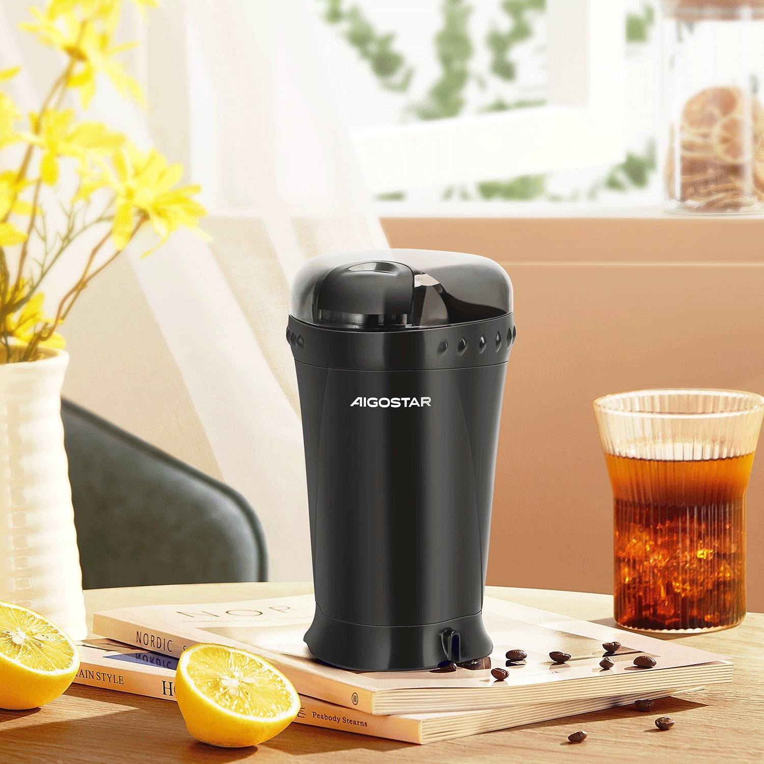STRONG GRINDER FOR GRINDING COFFEE SPICES HERBS 200W Brand Aigostar