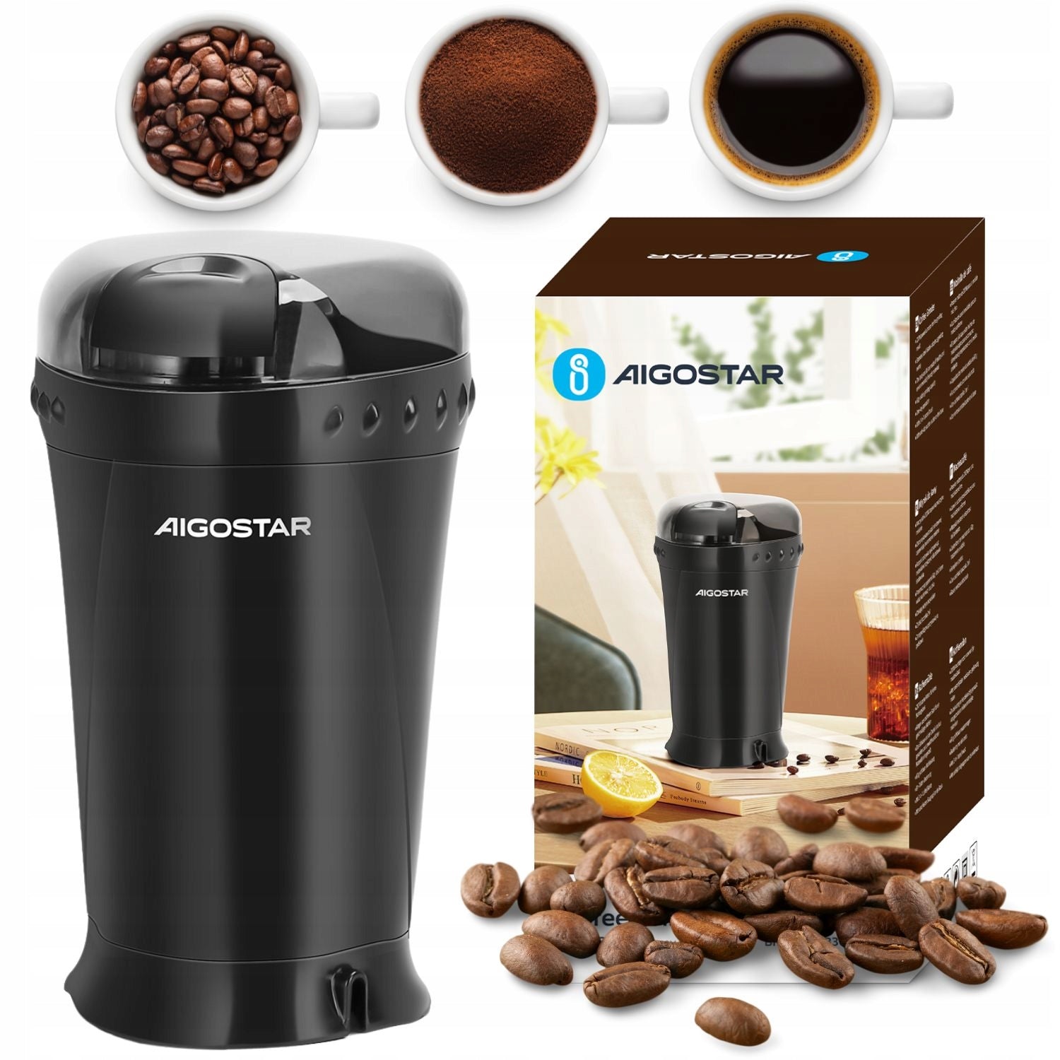 STRONG GRINDER FOR GRINDING COFFEE SPICES HERBS 200W