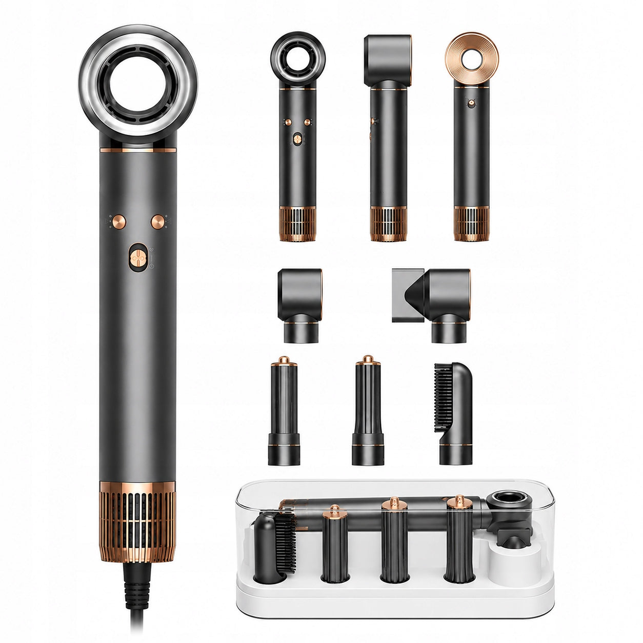 STRONG HAIR DRYER CURLING IRON 5IN1 3 SPEED WITH IONIZATION 1300W ADJUSTMENT Manufacturer code SDHKU-PL