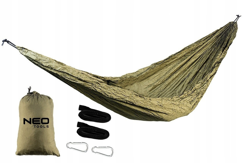 STRONG HAMMOCK 200KG GARDEN SURVIVAL TOURIST NEO TOOLS Packaging status original