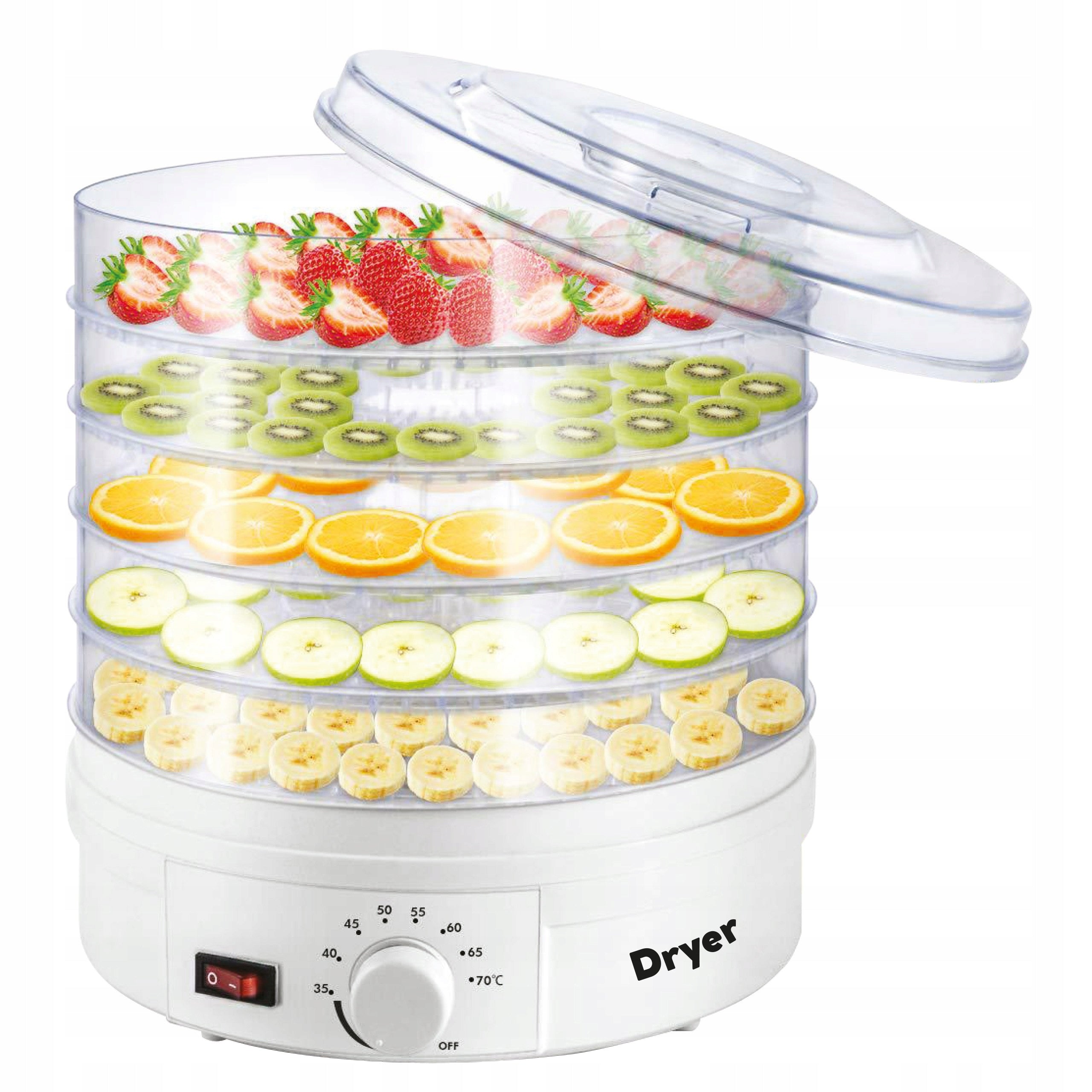 STRONG LARGE DRYER FOR FRUIT MUSHROOMS AND HERBS 5 SIEVES