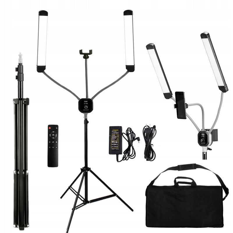 STRONG MAKEUP COSMETIC LAMP 50W 150W LED BENT TWO ARMS TRIPOD