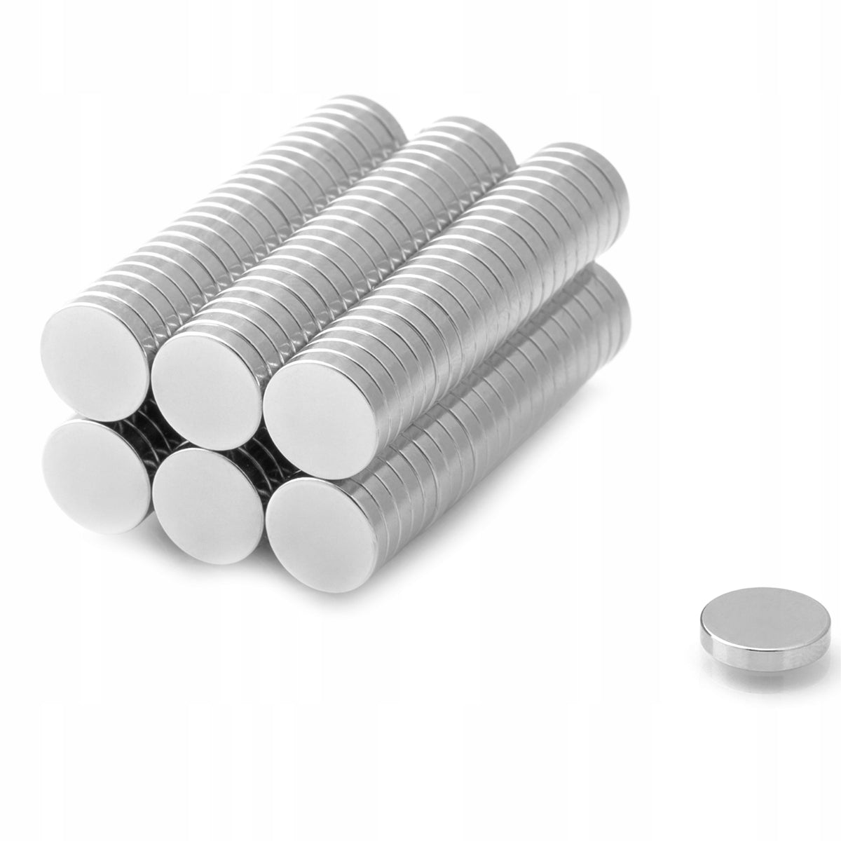 STRONG NEODYMIUM CYLINDRICAL MAGNET 5x2 SET 100 pcs N38 Number of pieces on offer 100 szt.