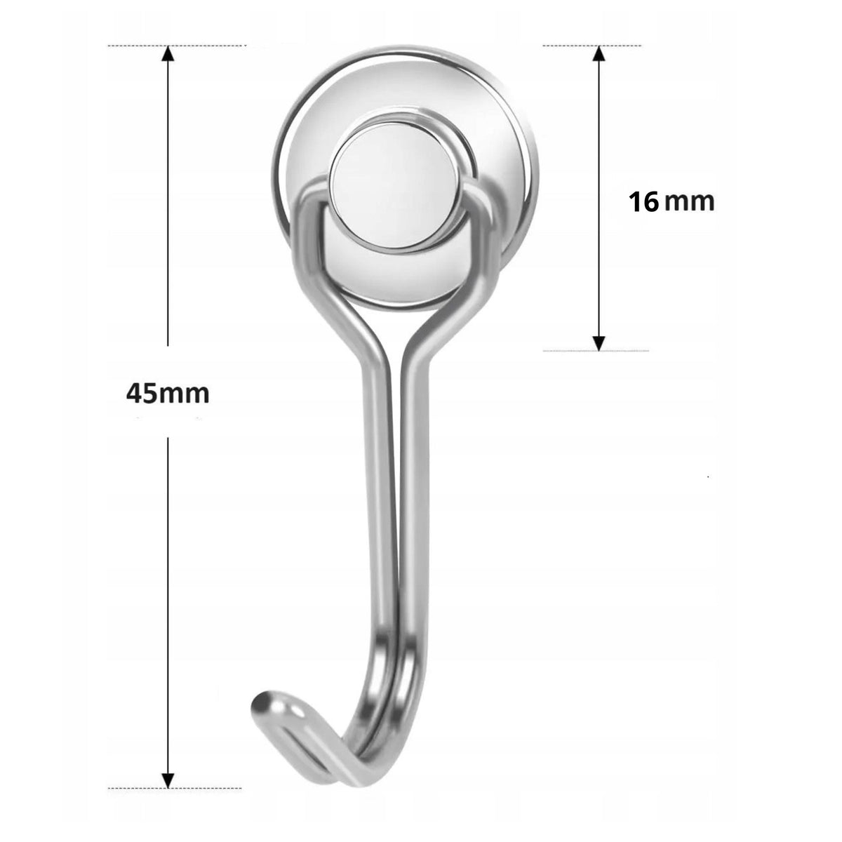 STRONG NEODYMIUM MAGNET WITH HOOK HANGER HOOK HOLDER STRONG SET OF 5 Number of pieces on offer 5 szt.