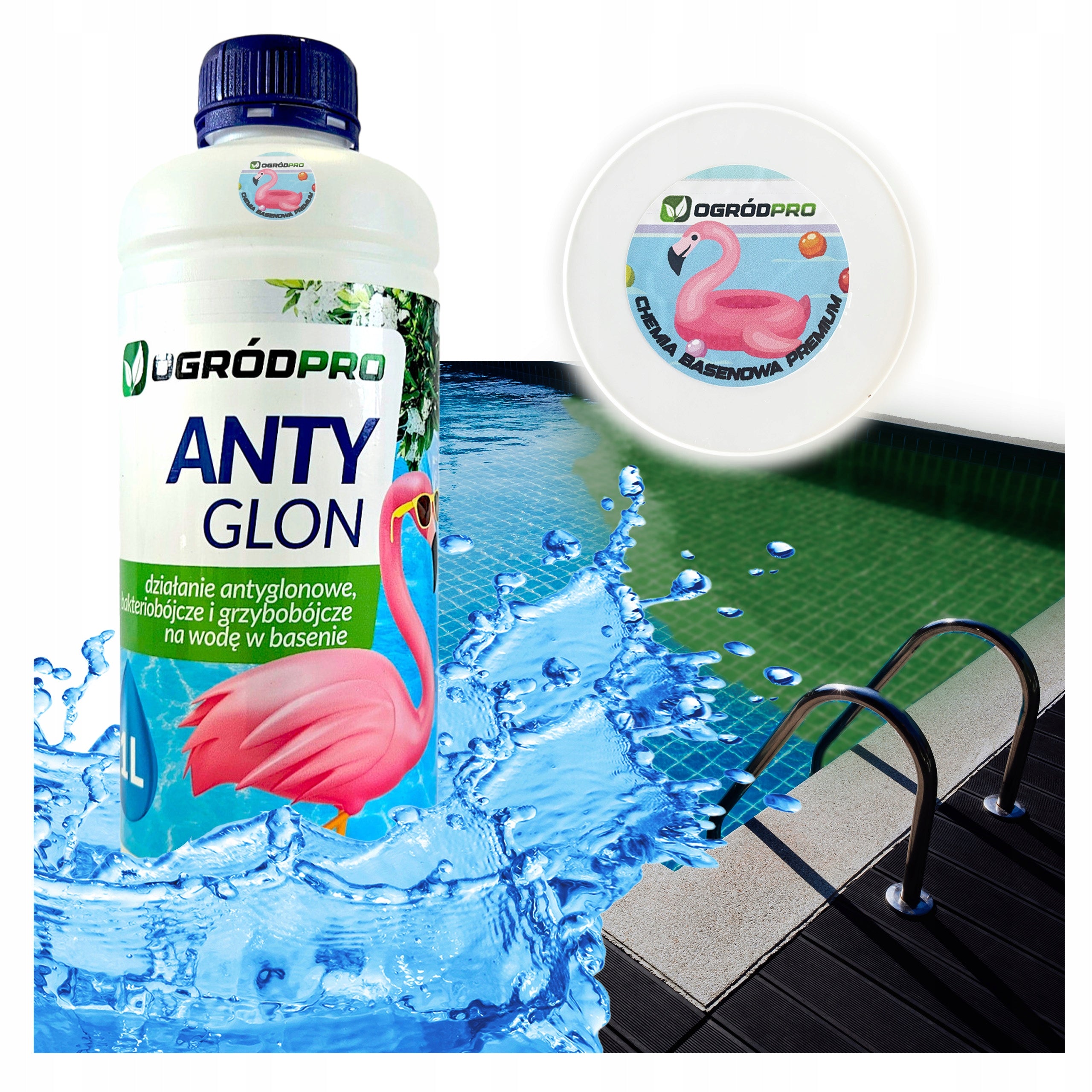 STRONG POOL CHEMISTRY FOR SWIMMING POOL ANTI-ALGAE FOR ALGAE WATER LIQUID 1L