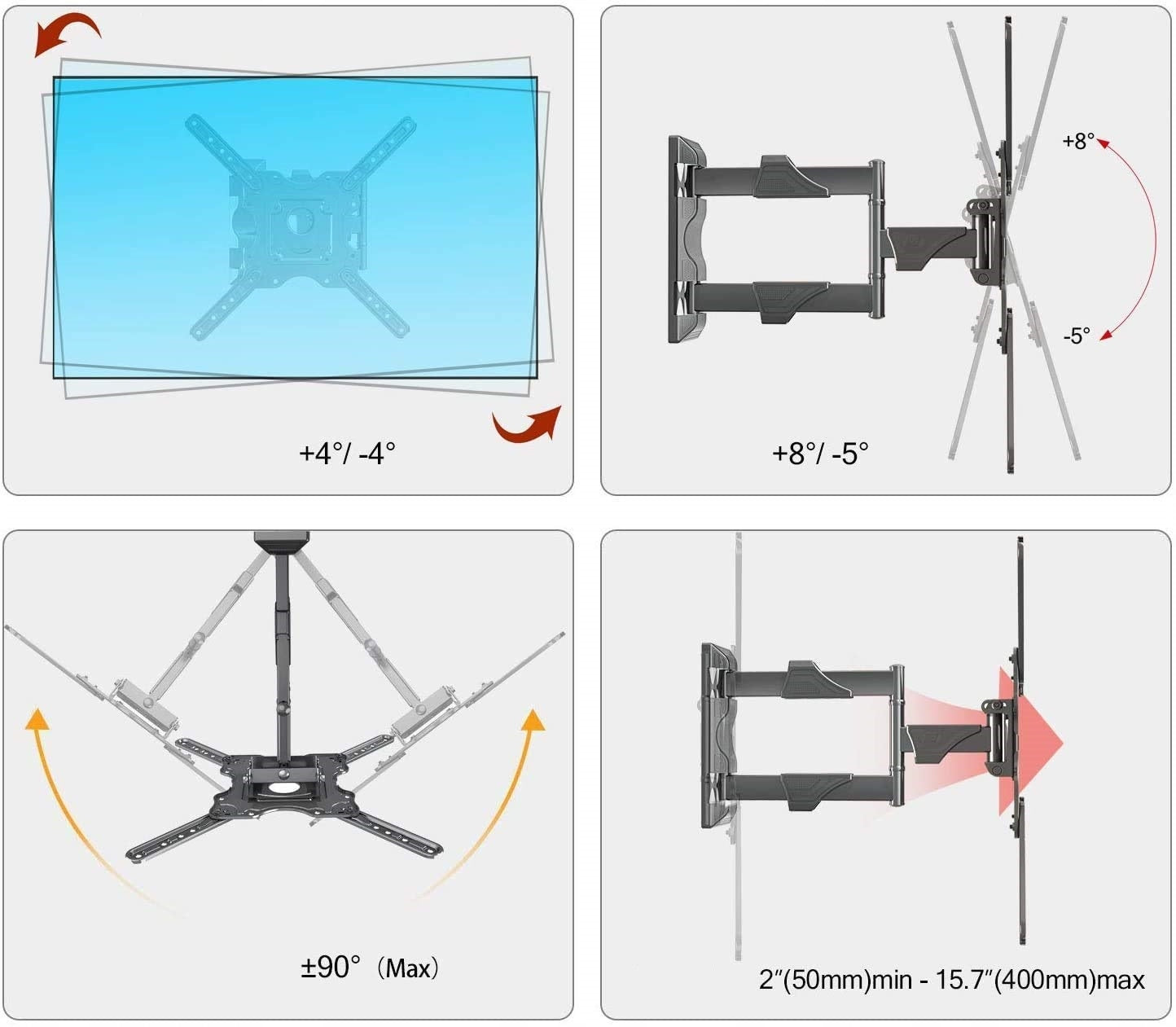 STRONG ROTATING TV MOUNT TV HANGER 32-65 31kg EAN (GTIN) 5905623071473