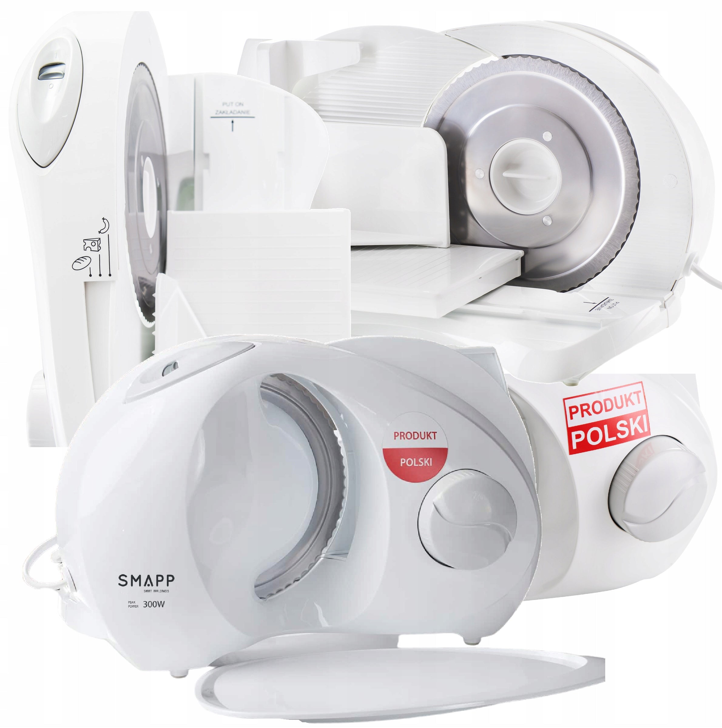 STRONG SLICER FOR BREAD MEAT CHEESE Poland SMAPP 294.5 300W 2x KNIFE Manufacturer code SMAKRAB2N