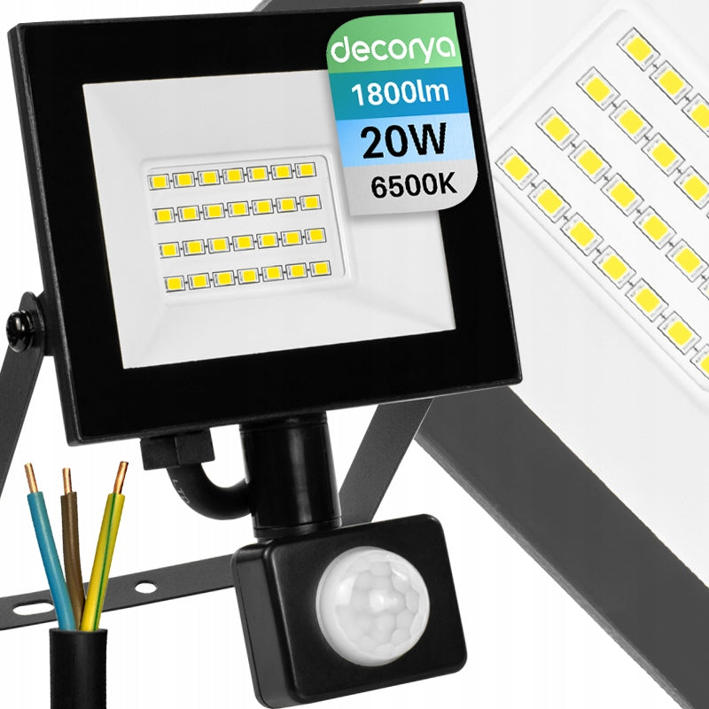 STRONG SMALL OUTDOOR WATERPROOF LED LAMP WITH 20W DUSK MOTION SENSOR