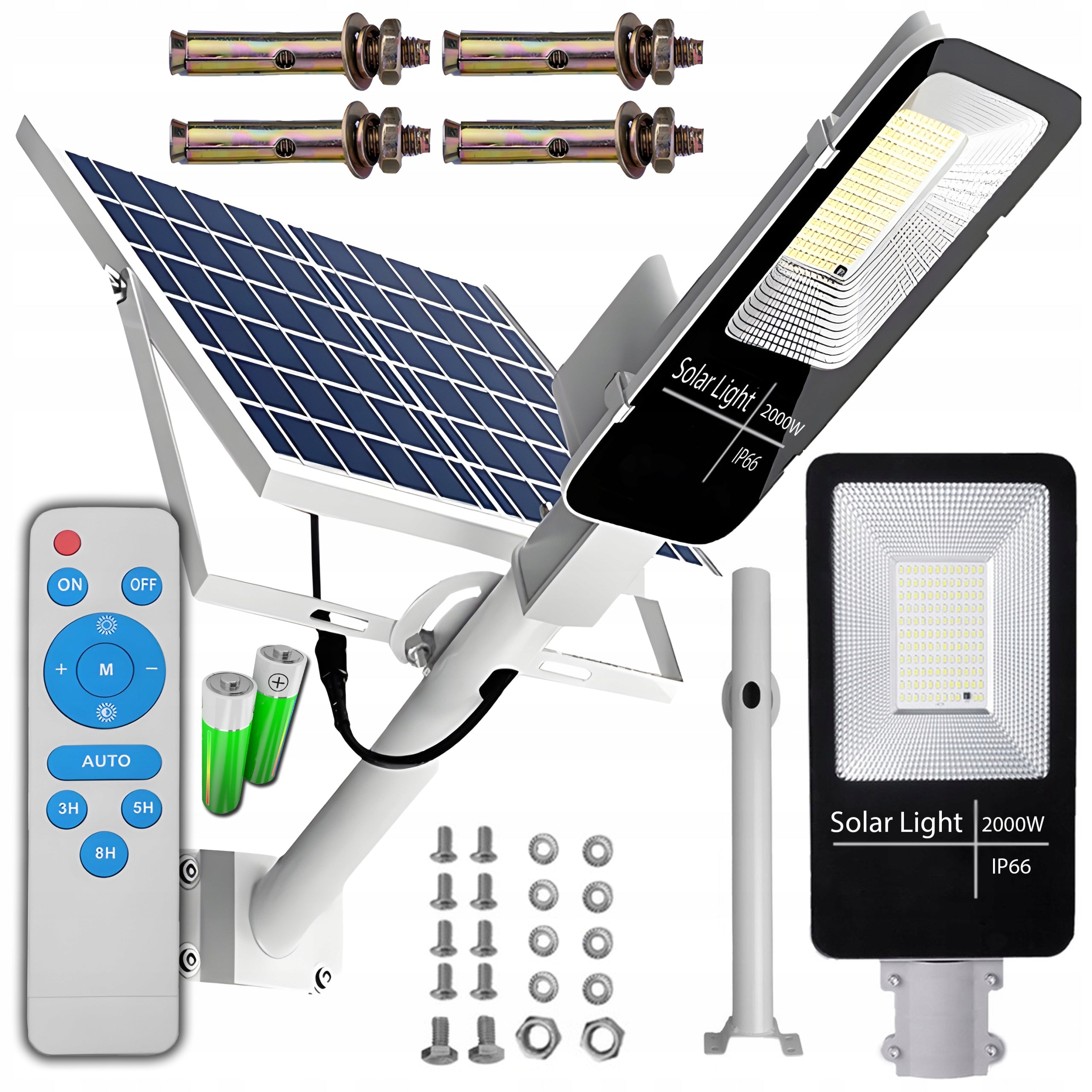 STRONG SOLAR GARDEN LAMP STREET LAMP LED OUTDOOR HOLDER 2000W