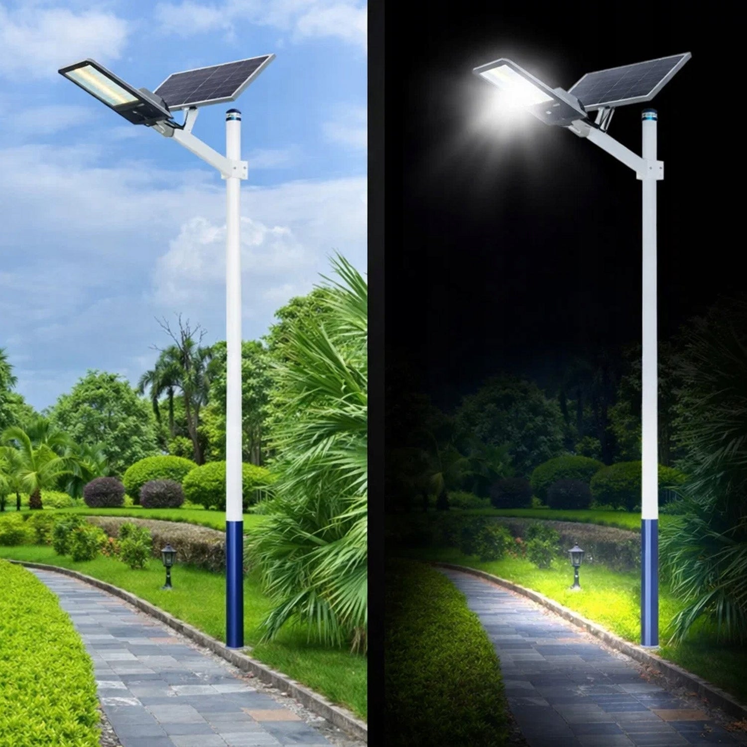 STRONG SOLAR LED STREET LAMP 3200W LANTERN FOR POLE SET WITH REMOTE CONTROL Brand MEMFLOW