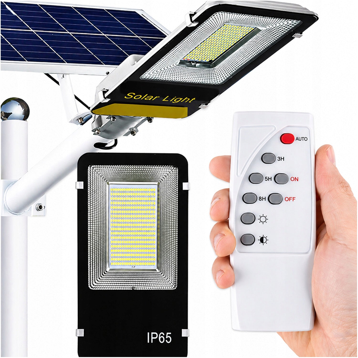 STRONG SOLAR LED STREET LAMP 3200W LANTERN FOR POLE SET WITH REMOTE CONTROL Manufacturer code LAMPA ULICZNA PANEL SOLARNY MOCNA MEMFLOW