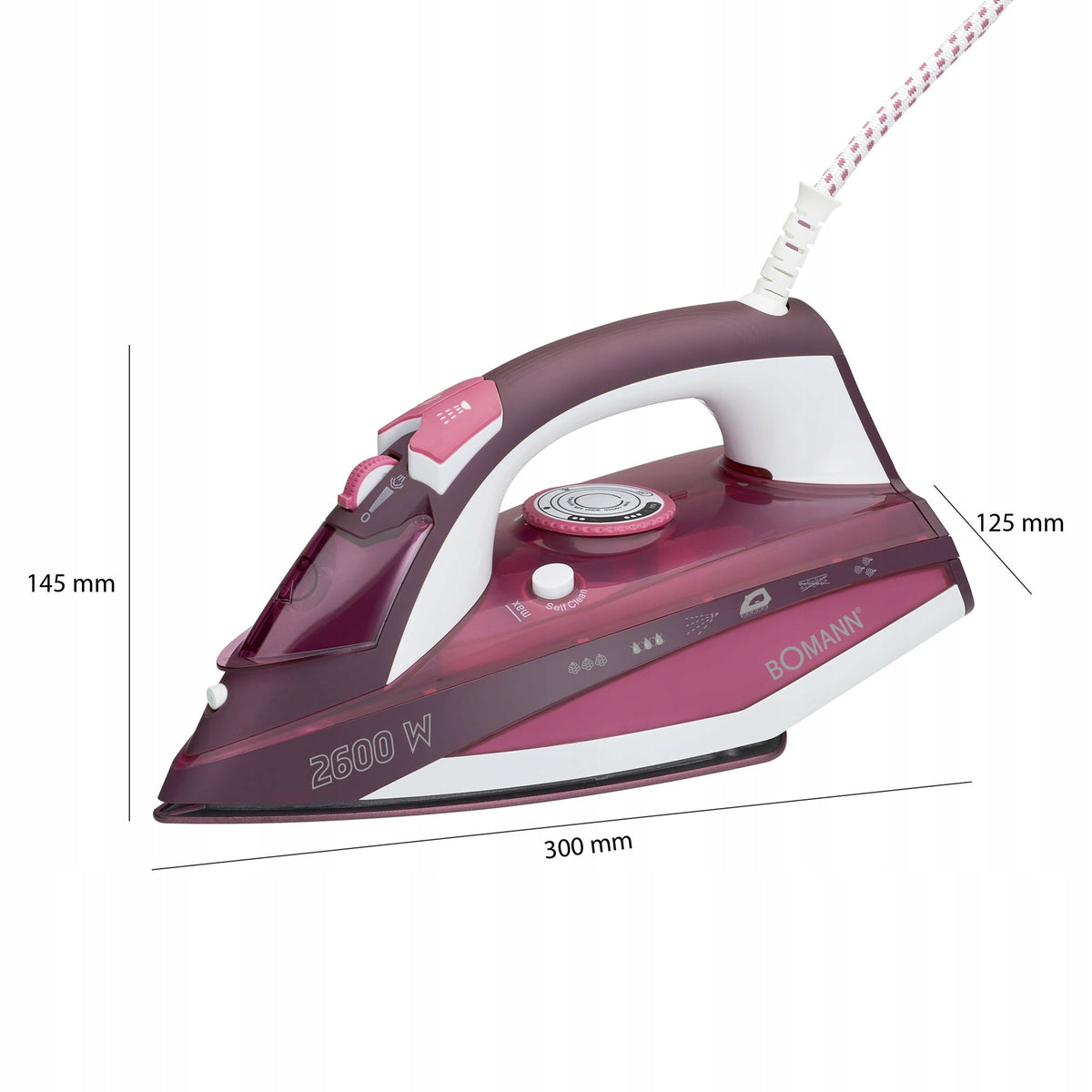 STRONG STEAM IRON BOMANN 2600 IN DB CB Packaging status original