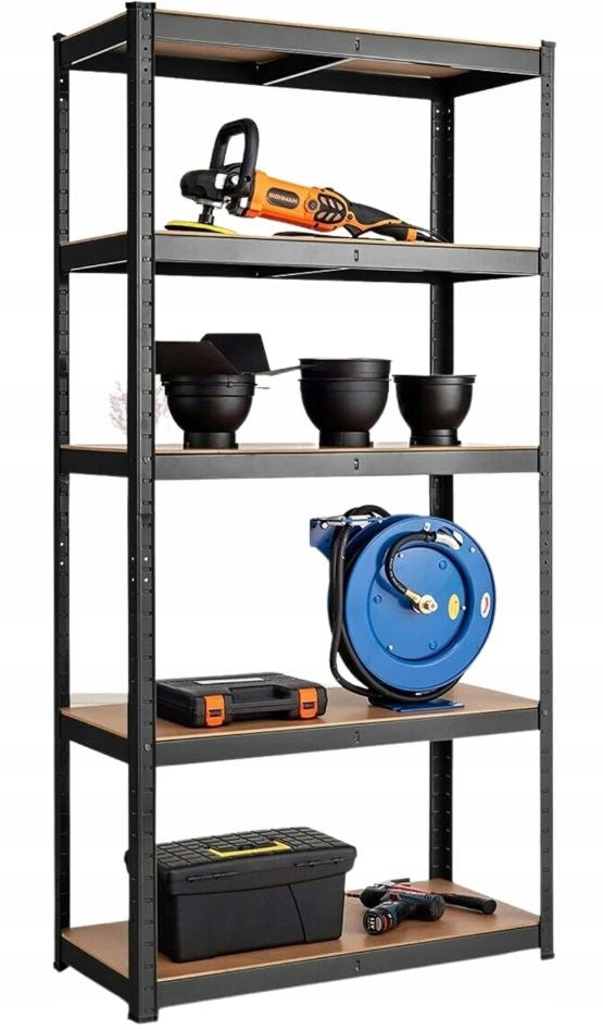 STRONG Storage Rack Metal Black Basement 5 Shelves 875 Kg 180x90x30cm Packaging status original