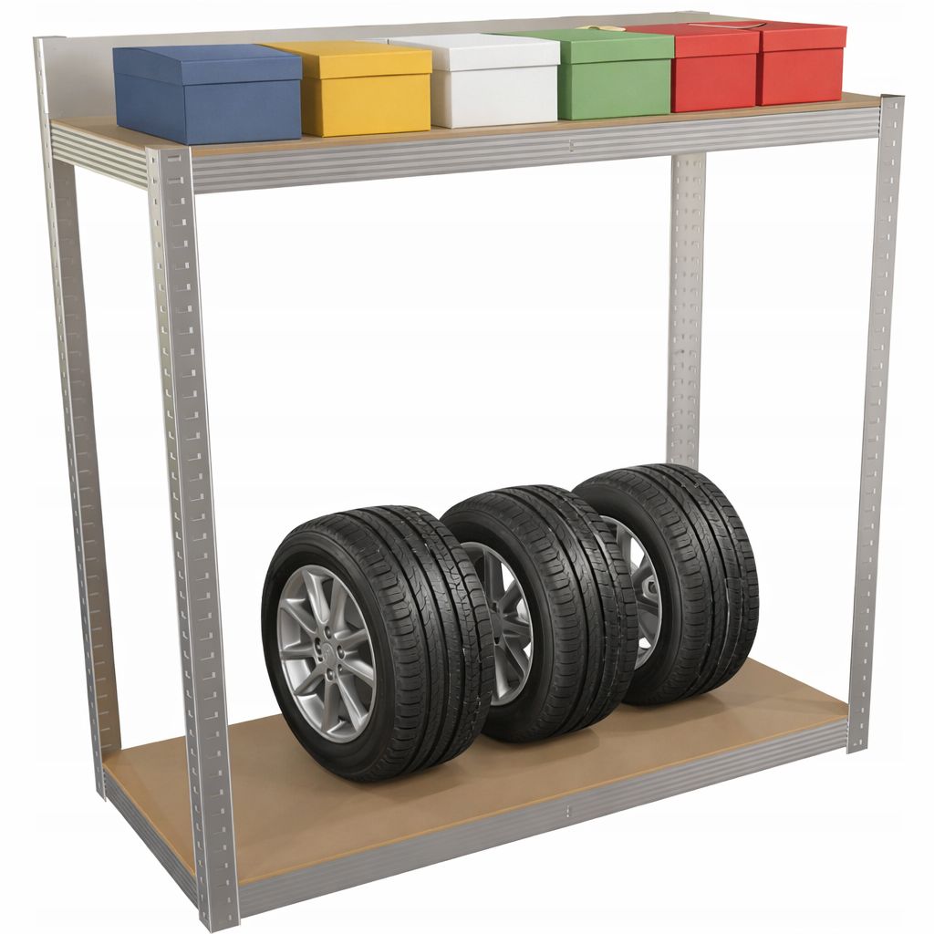 STRONG Storage Rack Metal Garage Basement 4 Shelves 400 Kg 175x80x40cm Packaging status original