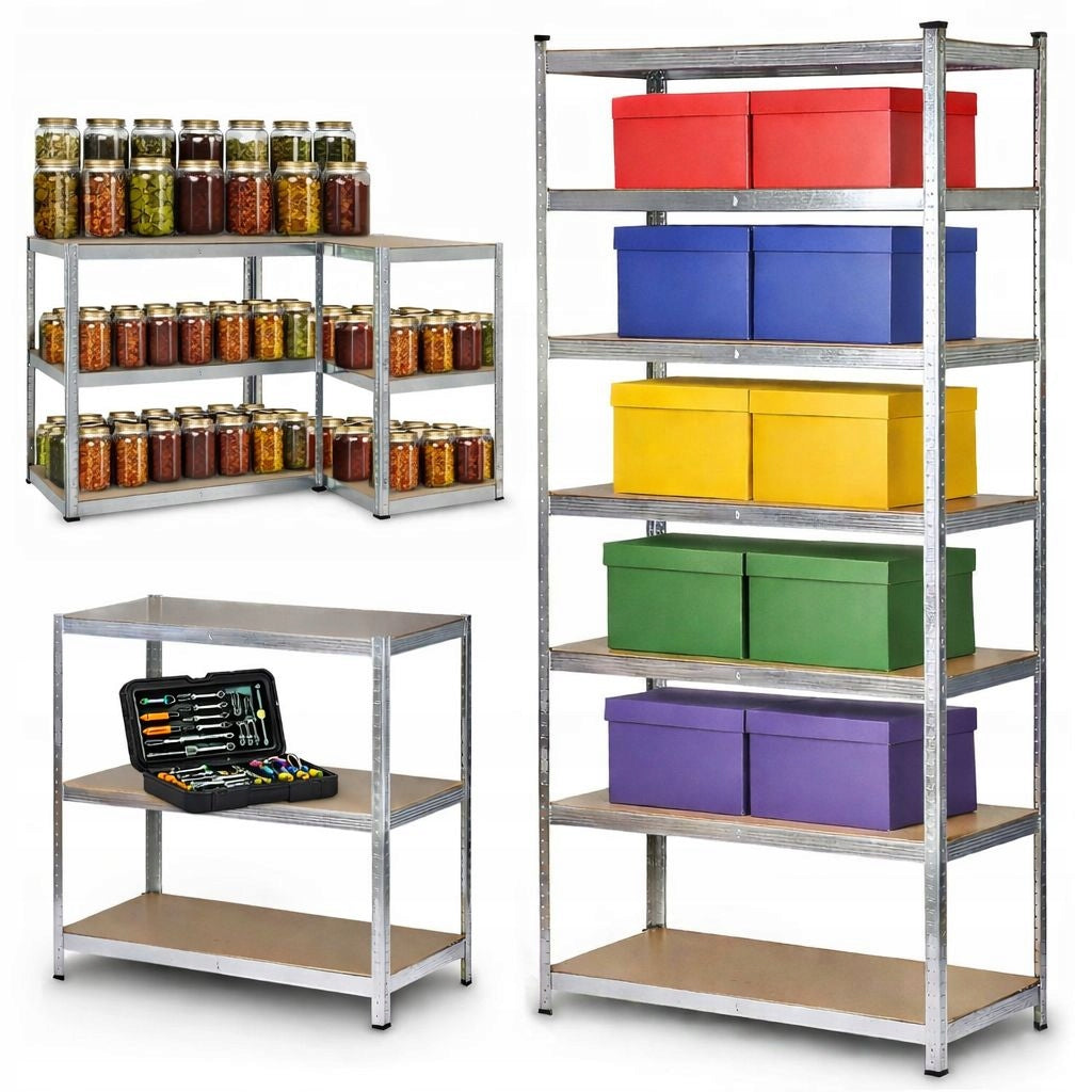 STRONG Storage Rack Metal Garage Basement 6 Shelves 900 Kg 220x90x40cm
