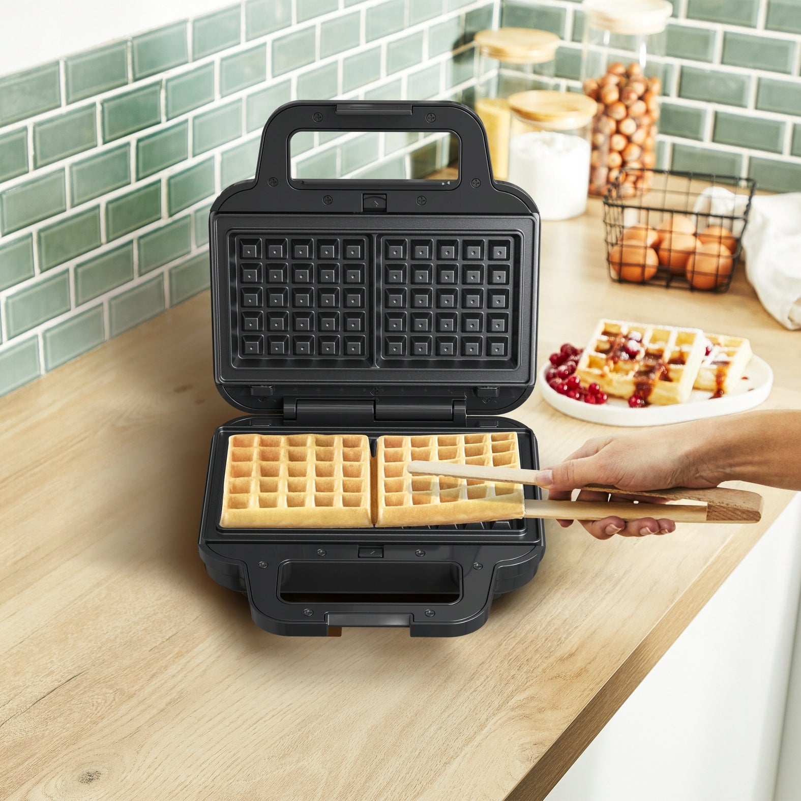 STRONG TOASTER TEFAL WAFFLE MAKER FOR PANINI WAFFLE TOAST STRONG SOLID 700W Power rating 700 W