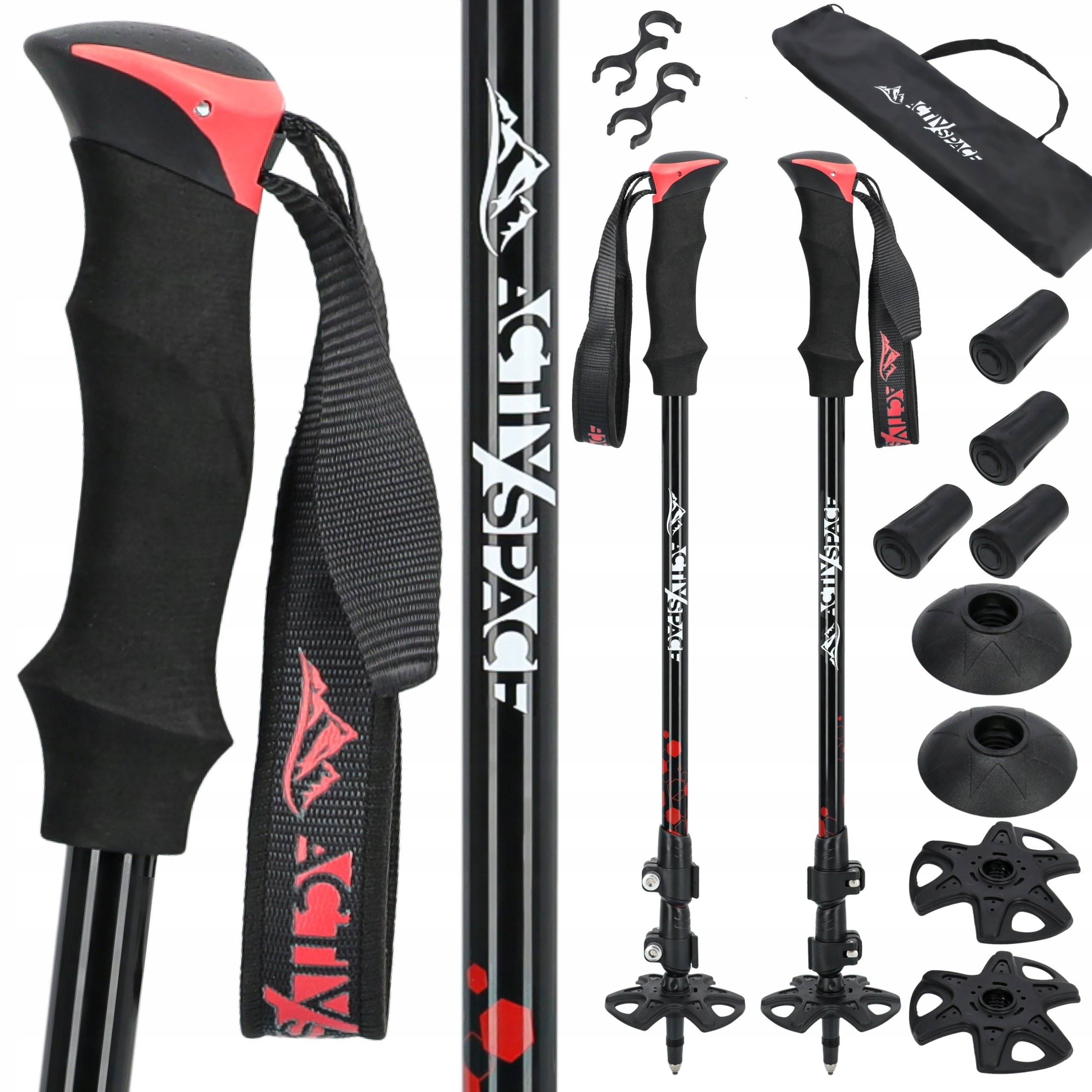 STRONG TREKKING POLES NORDIC WALKING POLES ADJUSTABLE FOR WALKING AS PRO
