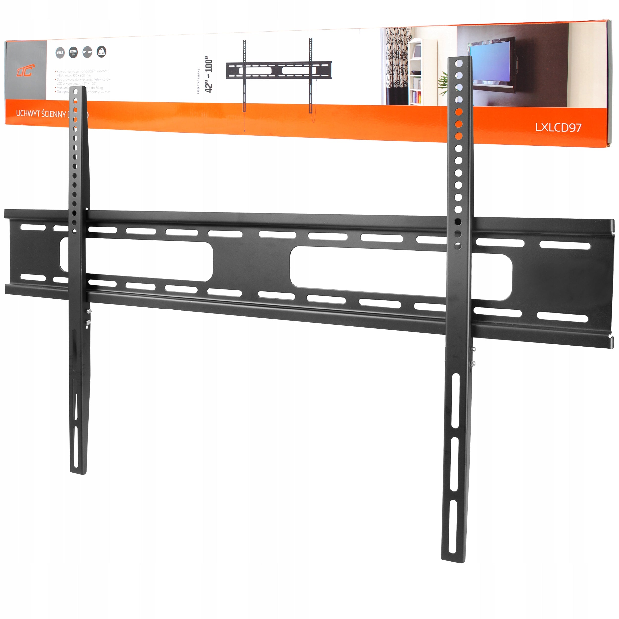 STRONG TV MOUNT TV HANGER WALL ADJUSTMENT LCD 42-120 INCHES Packaging status original