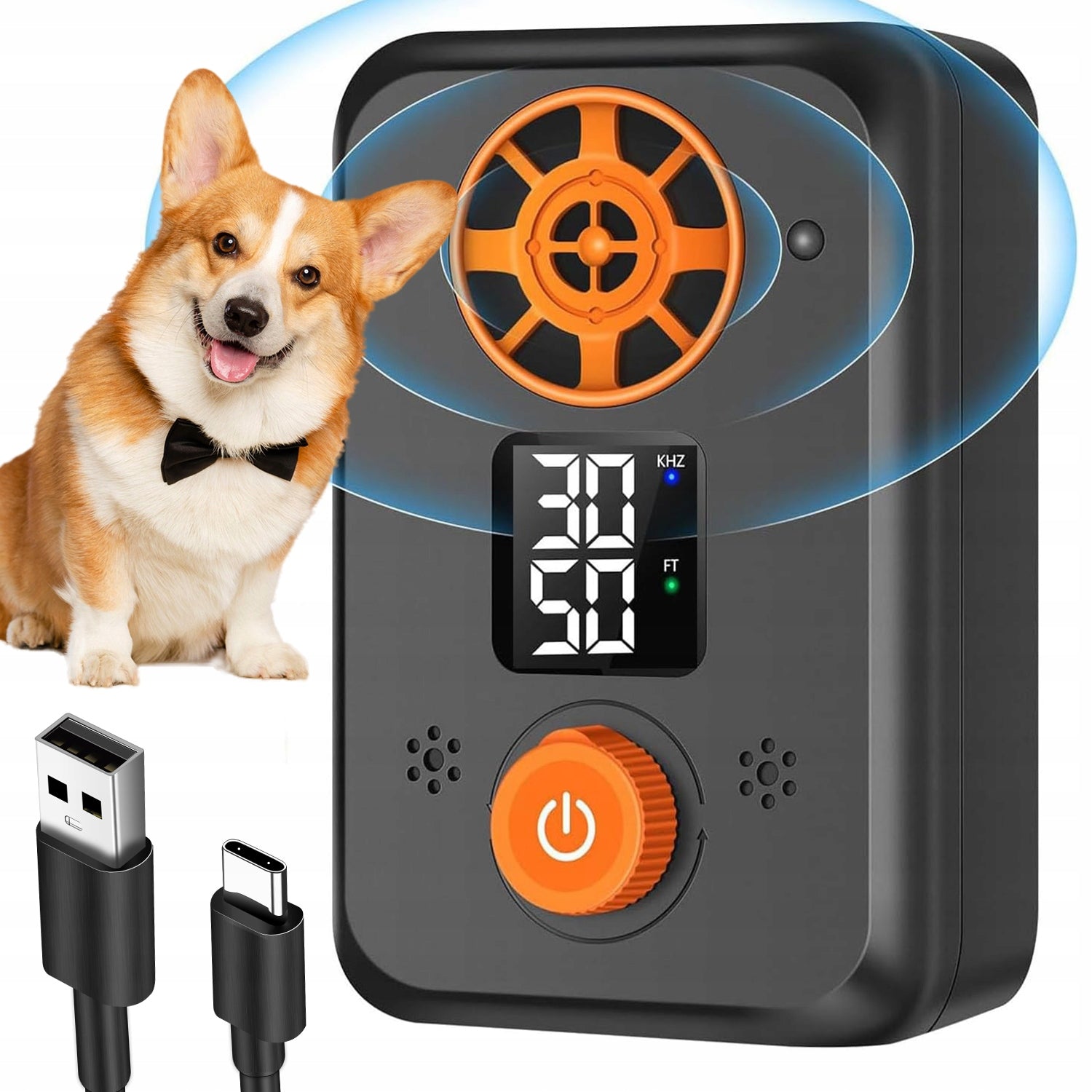STRONG ULTRASONIC DOG REPELLENT BARKING TRAINER COMFORTABLE