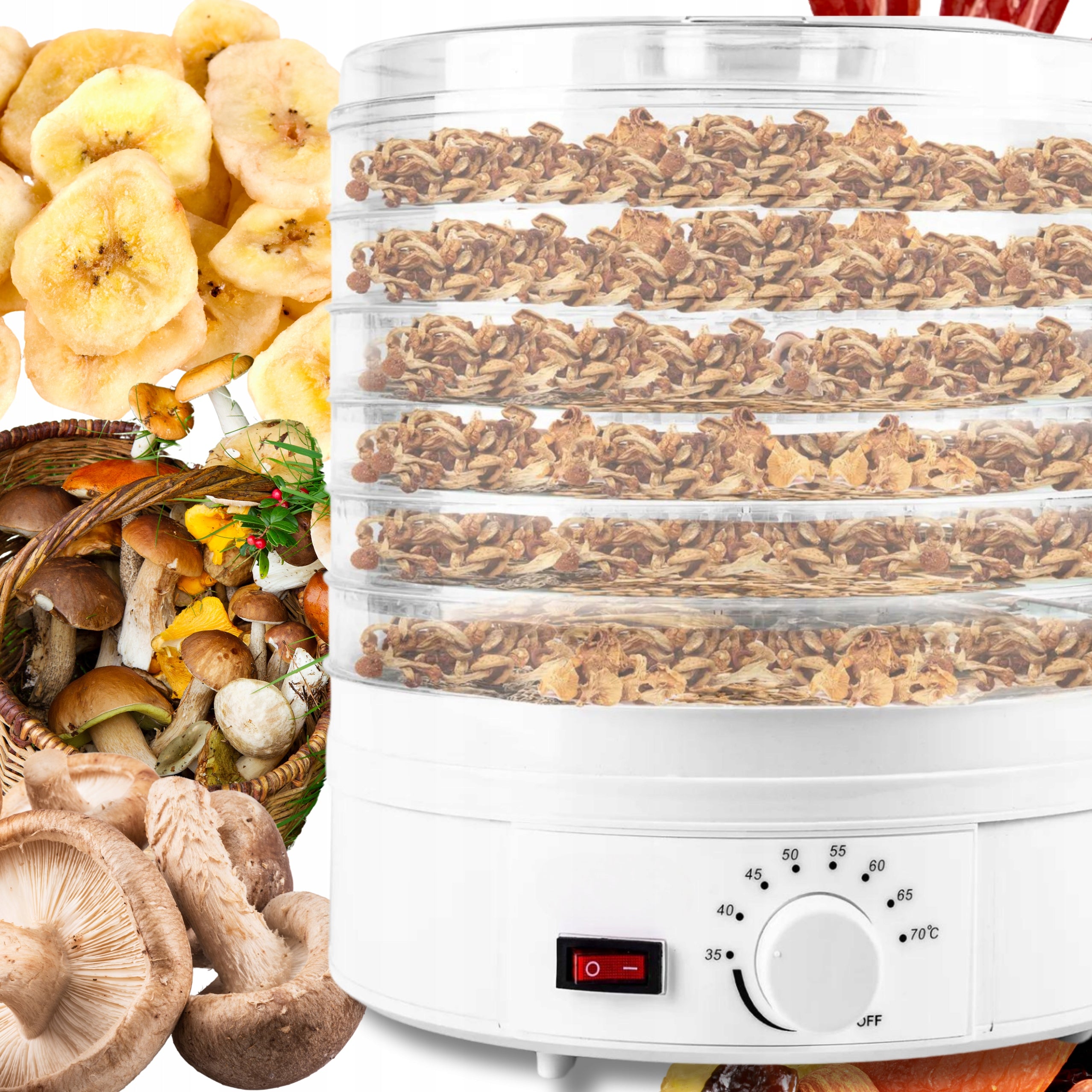 STRONG VEGETABLE FRUIT MUSHROOM HERB DRYER | 350W | BPA FREE | 5 SIEVES Brand no brand