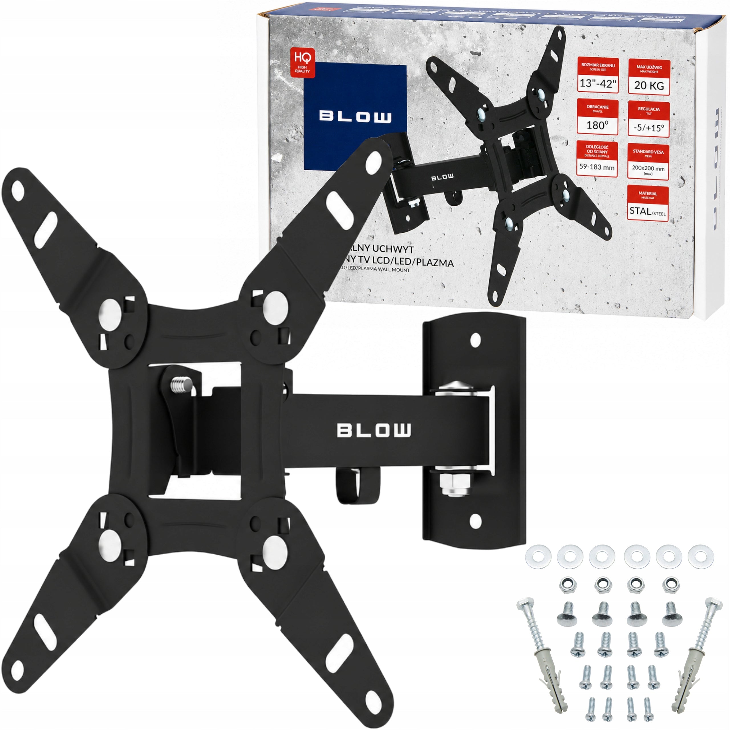 STRONG WALL MOUNT ADJUSTABLE TV HANGER TV MONITOR LCD 13-42''